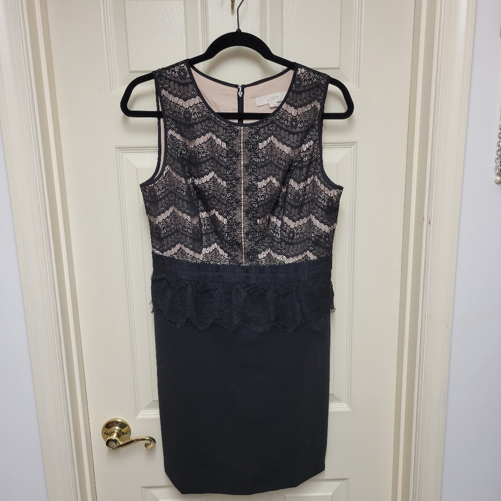 LOFT Black Lace Dress
